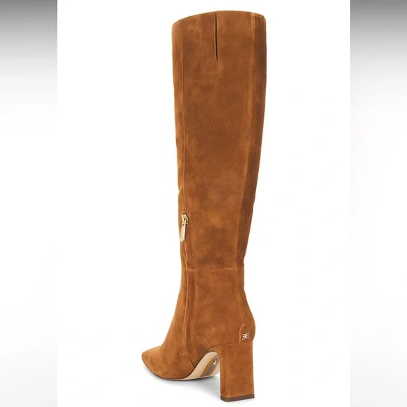 ✨BNIB Sam Edelman Sylvia Brown Suede Boots- Wide Calf 7.5 ✨🤎 - Picture 12 of 12
